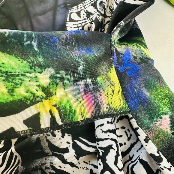 Alberto Makali Abstract Print Embellished Waterfall Cardigan Kimono Top Womens S - Picture 4 of 10